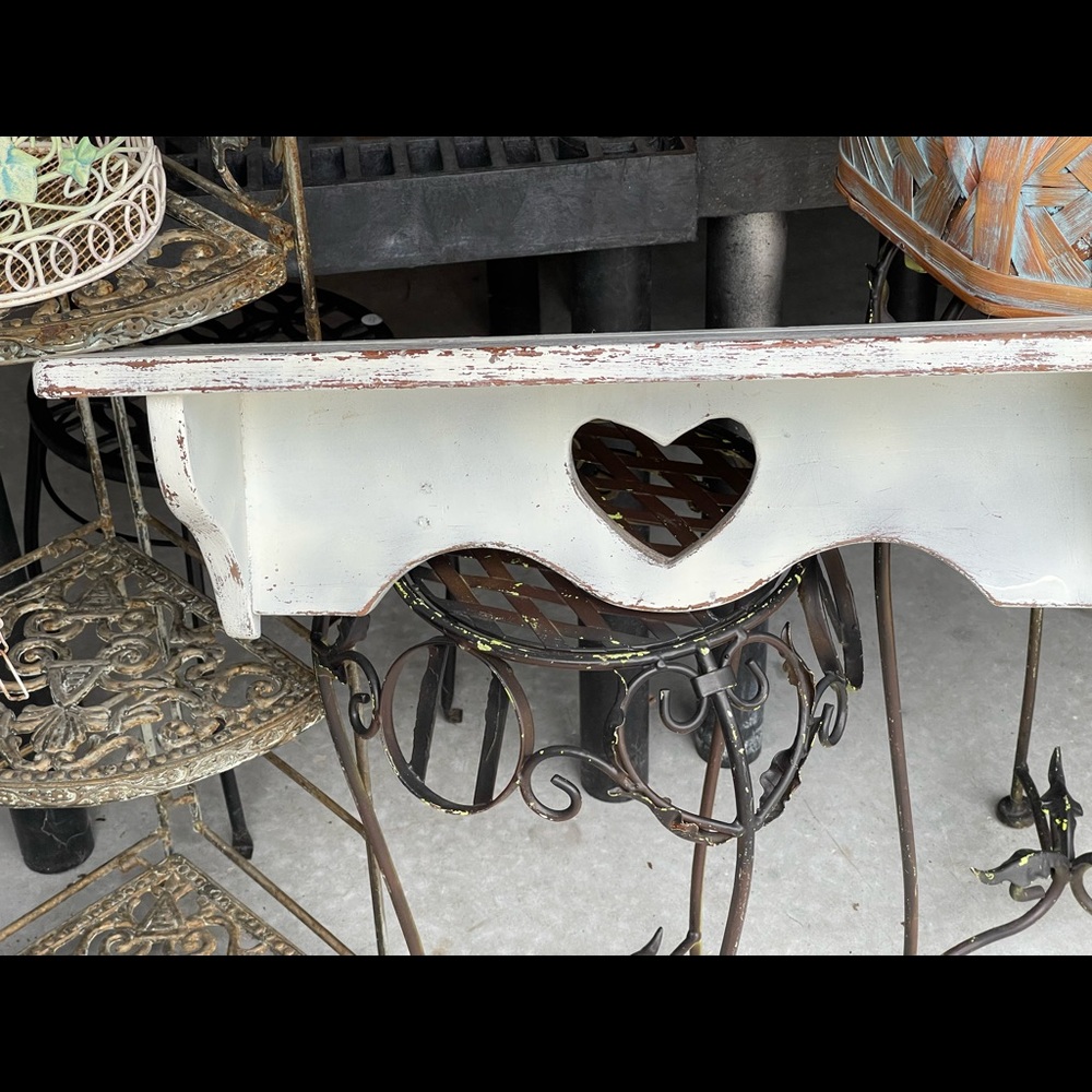 White Country Distressed Farmhouse Shelf
